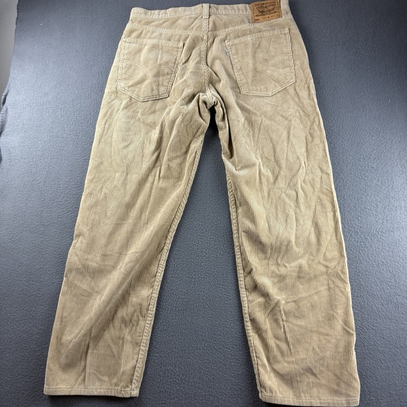 Levis 565‎ Pants Men's 36x32 Brown Corduroy Vintage Y2K Wide Leg Retro Baggy USA - Picture 9 of 11